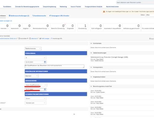 Scheduling automated rejections in SAP SuccessFactors